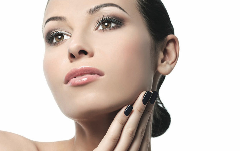 Woman with black nails